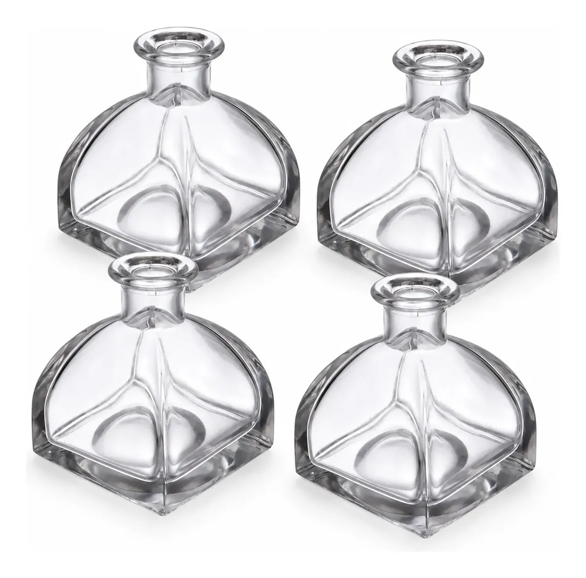 Pack 4 Frascos Vidrio 120 Ml Tipo Mongol Para Difusor
