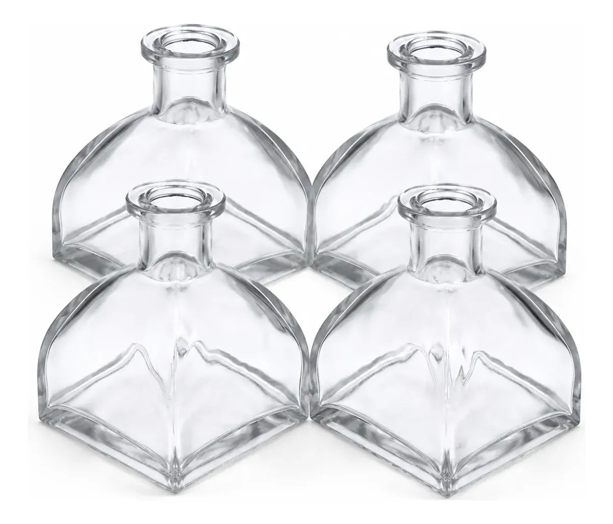 Pack 4 Frascos De Vidrio 150 Ml Tipo Mongol Para Difusor