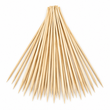 Palos para Anticuchos Brochetas Bambú 4 Mm X35 Cm 40 Piezas Beige