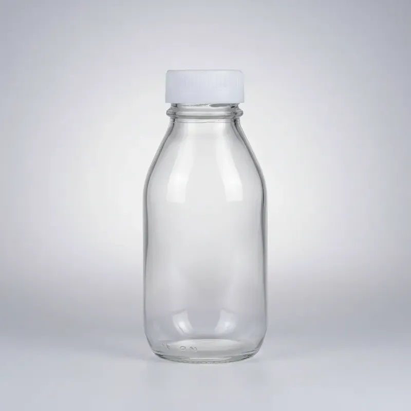Pack 6 Frascos De Vidrio Para Jugos Con Tapa Plástica 100ml Vidrio