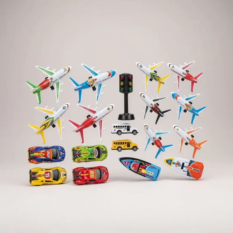 Set De Vehículos Y Aviones Juguete Para Niños Autos Varios