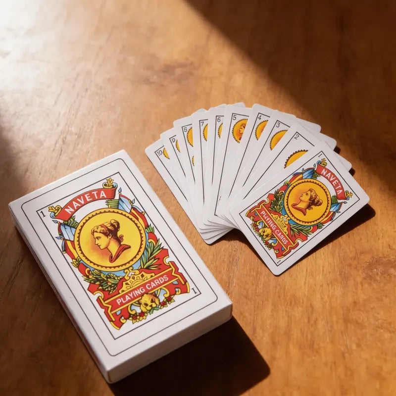 Naipes Españoles Juego Cartas Mesa Familiar Blanco Español