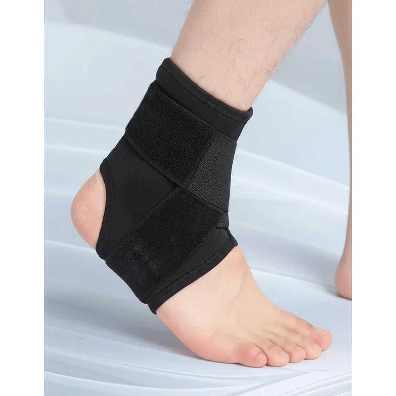 Tobillera De Soporte Elástico Para Fascitis Plantar Negro S/m