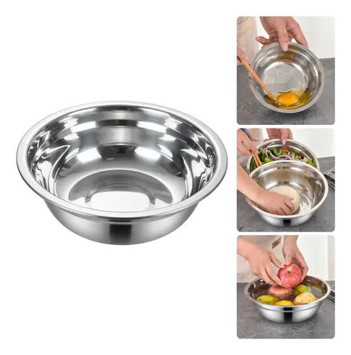 Bowl Acero Inoxidable 18cm Cocina Repostería Premium Acero Inoxidable