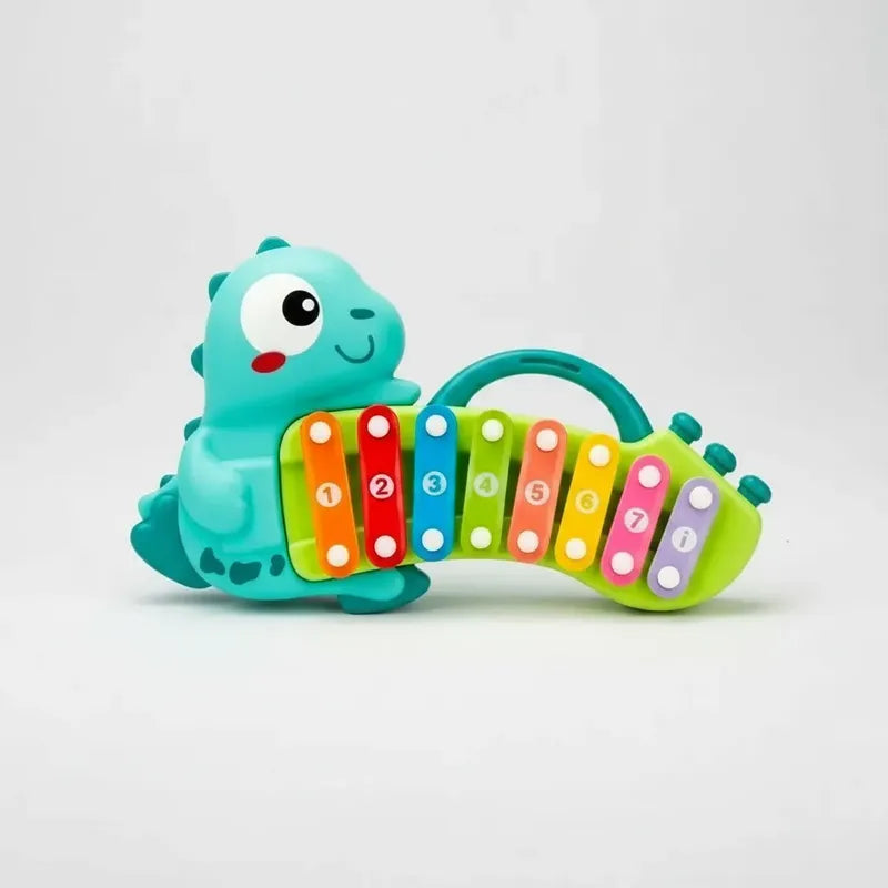 Xilófono Infantil Dinosaurio Musical Educativo 8 Notas Rosa