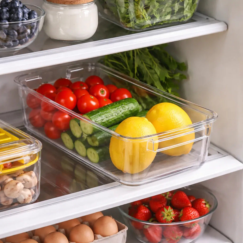 Caja Organizadora Para Refrigerador 8cmx31cmx16cm Transparente