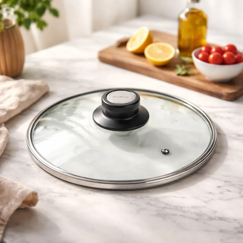 Pack 2tapa De Cristal 26 Cm Para Sartén, Ollas Vidrio