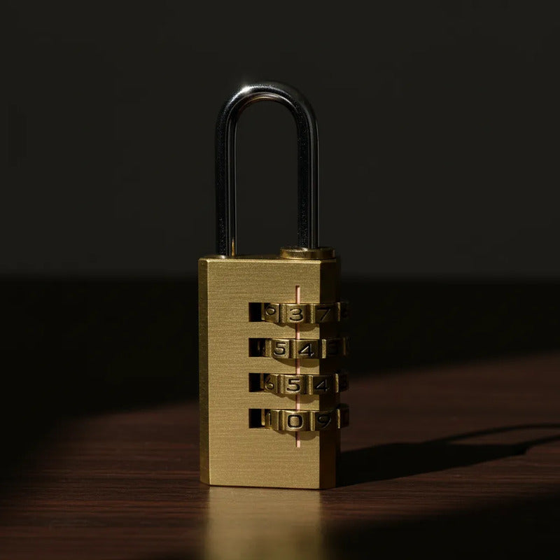 Candado Con Clave Combinacion 35mm Seguridad Color Dorado Dorado