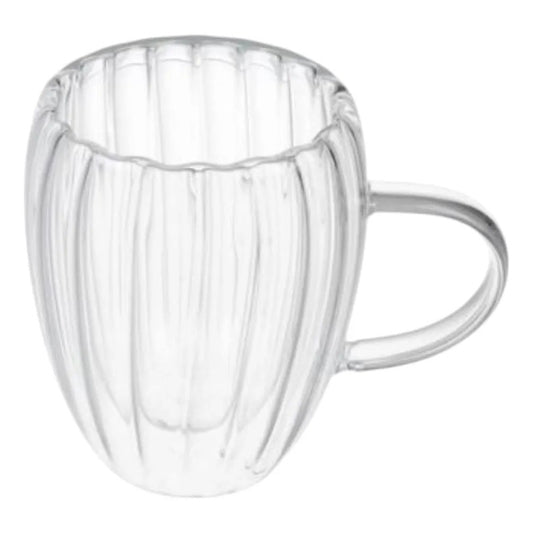 Pack 4 Tazas Doble Pared 350ml 11.5cm X 8.5cm Vidrio
