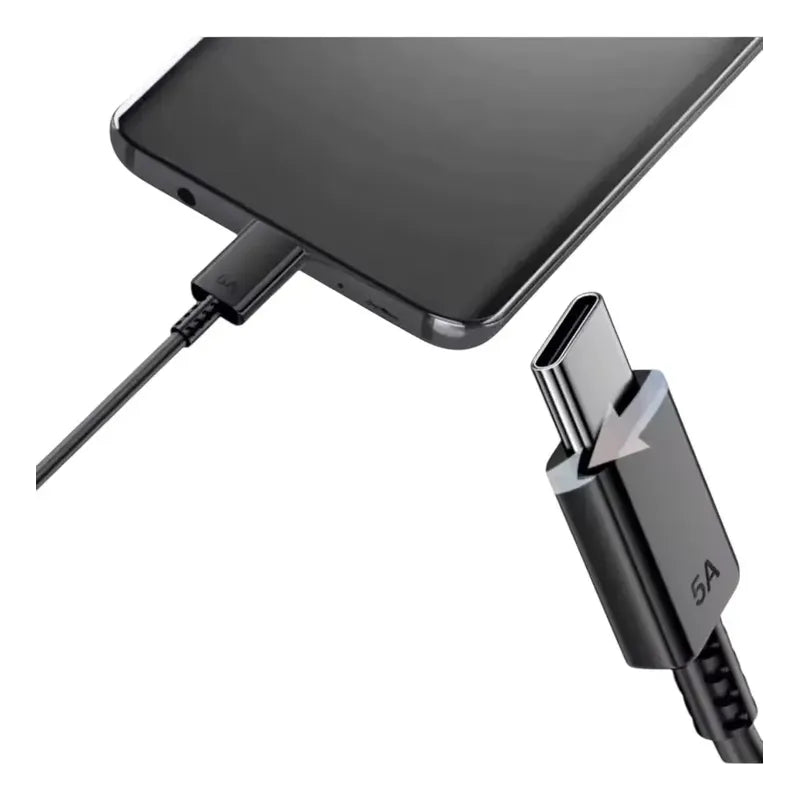 Cable Tipo C Para Carga Rápida, Para Samsung De 1 Mts Negro