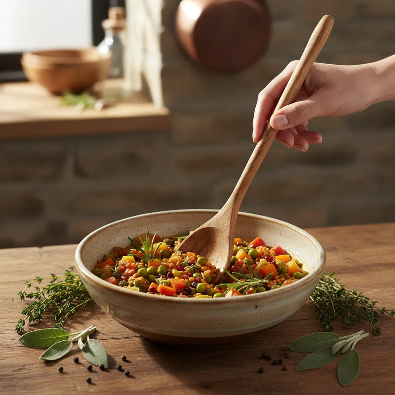 Cuchara De Bambu 23,5cmx4cm Cocina Utensilio De Madera Madera