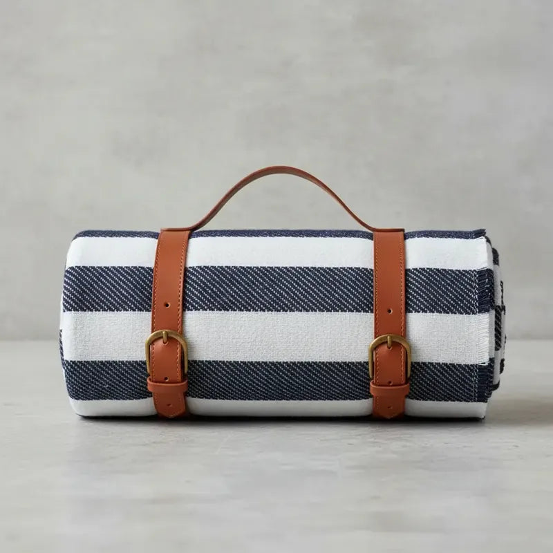 Manta Picnic Rayas Navy/blanco 130x150 Cm Variado