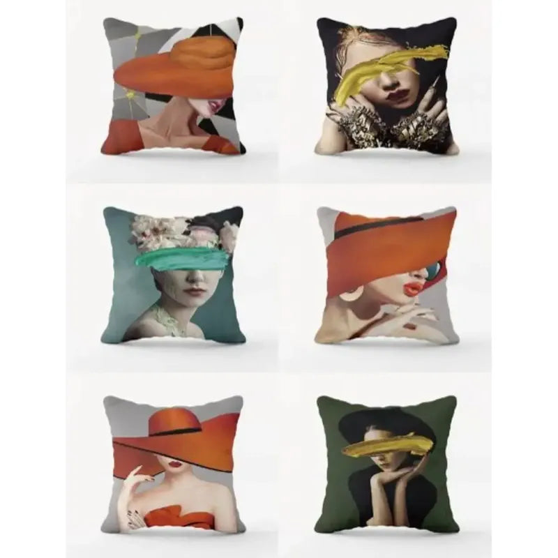 Pack X6 Fundas De Cojines 45x45 Cm, Multicolor Modelo