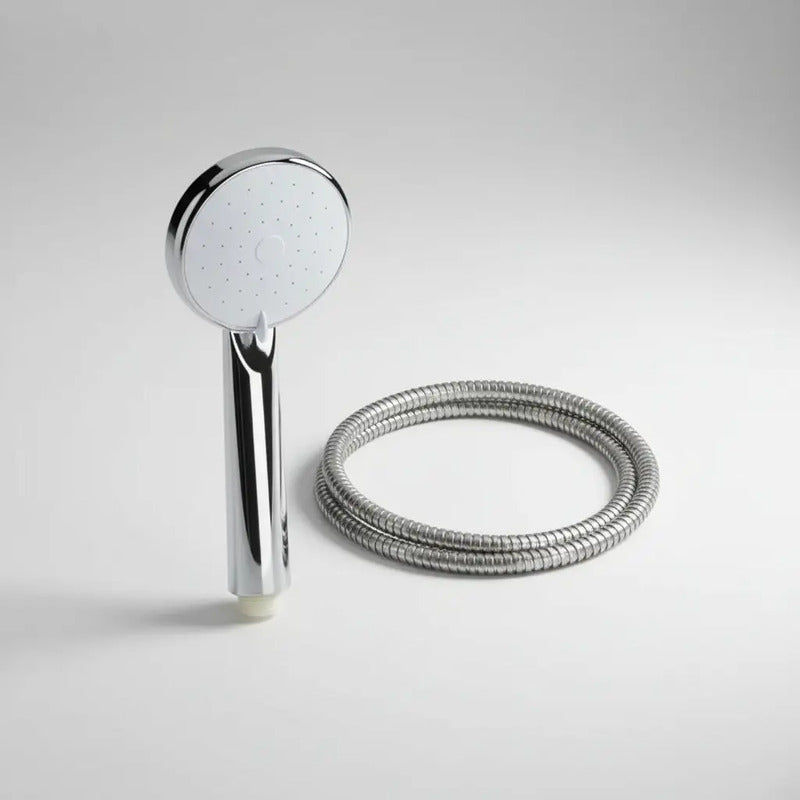 Kit De Ducha Teléfono+ Flexible De 1,5mts + Soporte Plateado