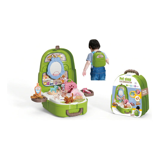 Juguete Set de Cuidado de Mascotas 2 en 1 Mochila