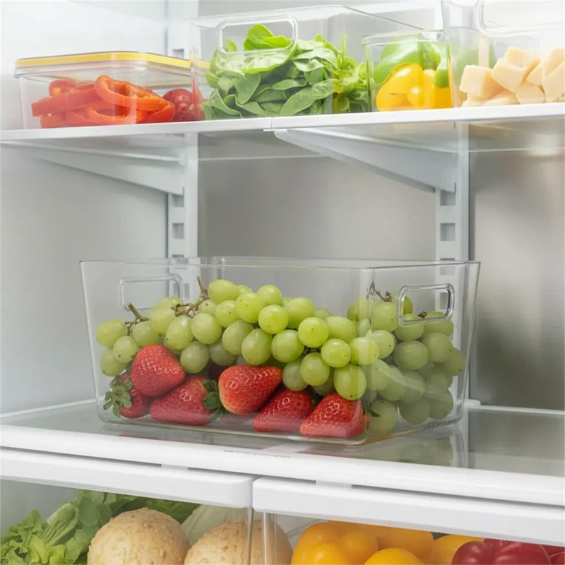 Caja Organizadora Refrigerador 29cm Transparente Apilable Mu Transparente