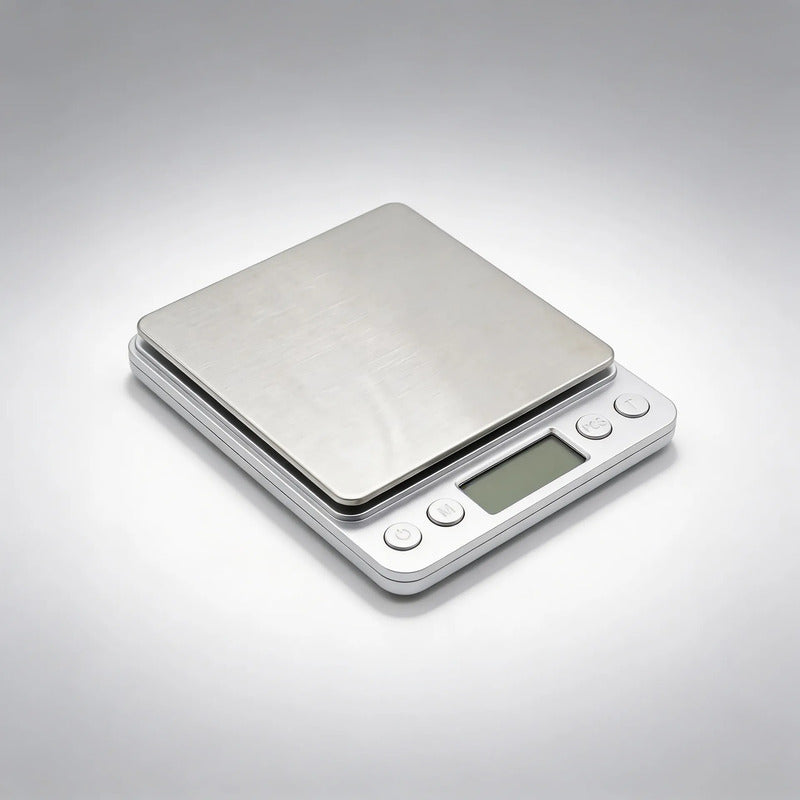 Balanza Digital Gramera 2 Kg Alta Precision Plata / Blanco 2 Kg