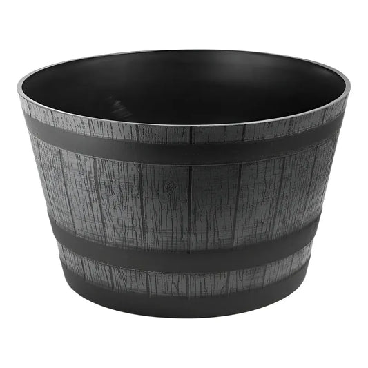 Macetero Look Barril 44×26cm Negro