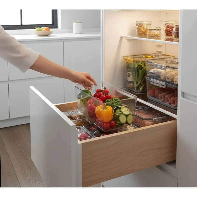 Caja Organizadora Para Refrigerador 11cmx23.5cmx13cm Transparente