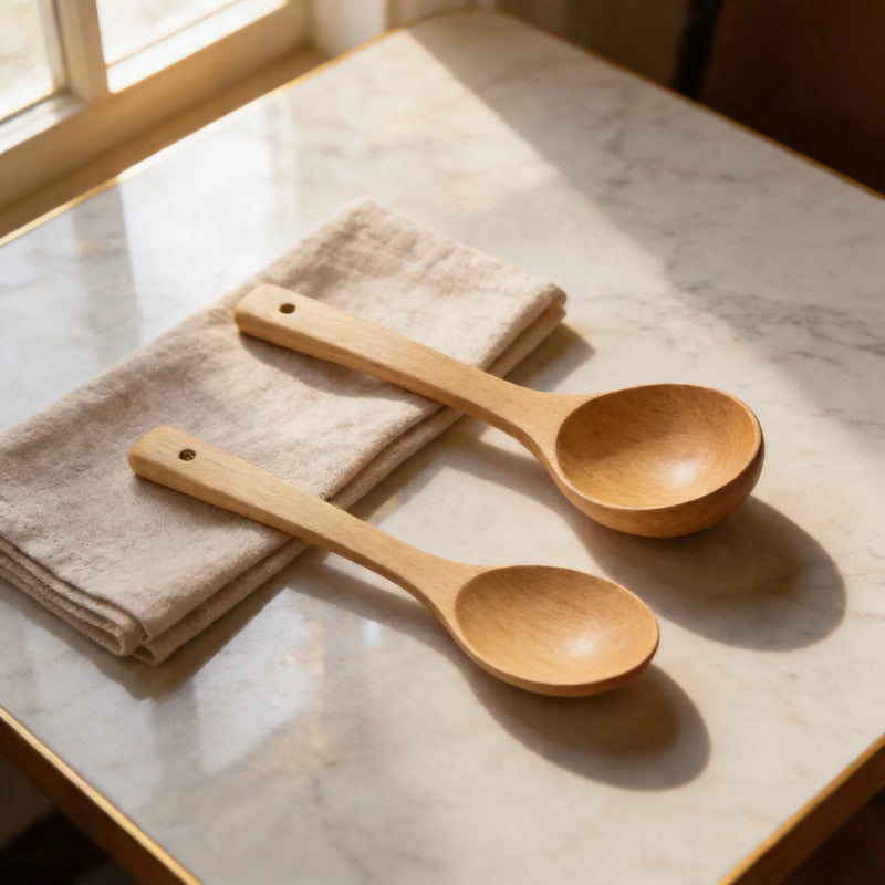 Cuchara De Bambu 27cmx8.5cm Para Cocinar Utensilio Madera