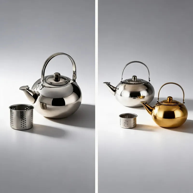 Tetera Infusora Acero Inoxidable 14cm Té Mate Cocina Acero Inoxidable