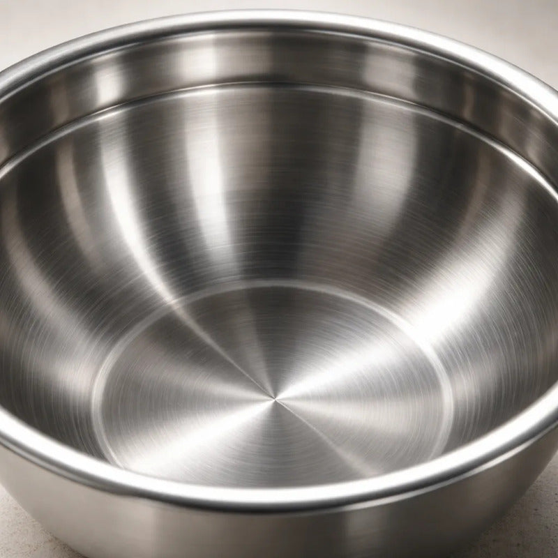 Bowl Profundo 24 Cm Acero Inoxidable Plateado