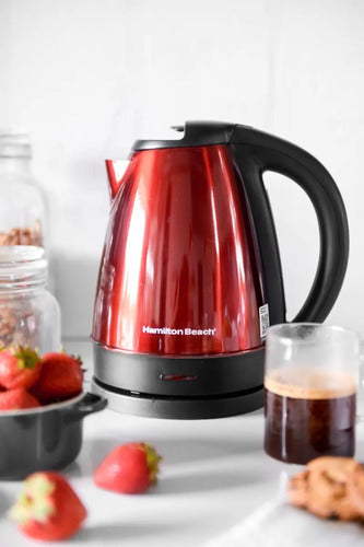 Hervidor Hamilton Beach Acero Inoxidable 1,7 L Rojo Rojo
