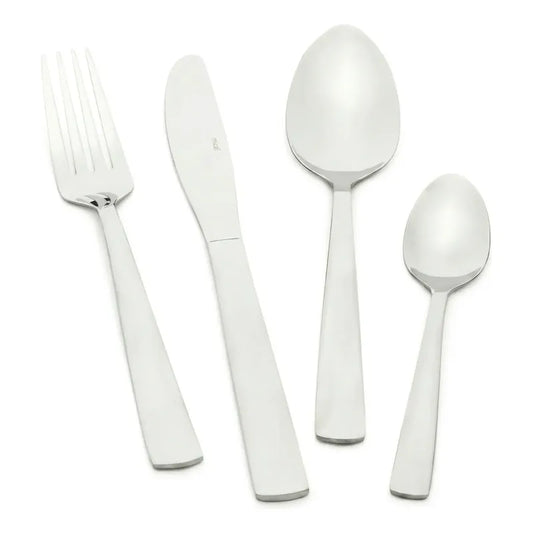 Set de Cubiertos Clásica Acero Inoxidable 24 Piezas Mica Plateado