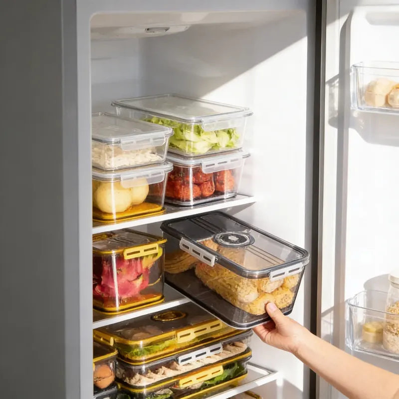 Caja Organizadora Para Refrigerador 5cmx28cmx20cm Transparente