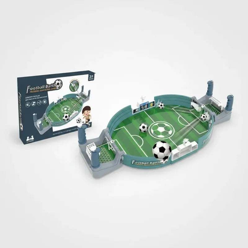 Juego De Mesa Futbol Portátil Interactivo Para Niños Juguete Verde Y Gris