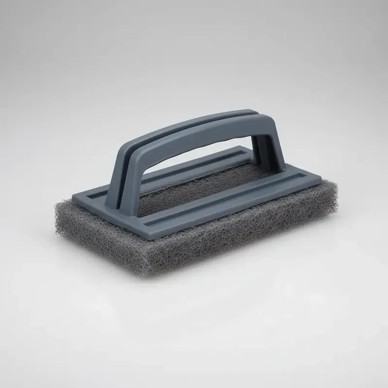 Esponja Para Limpieza De Parrillera Con Asa Gris Oscuro
