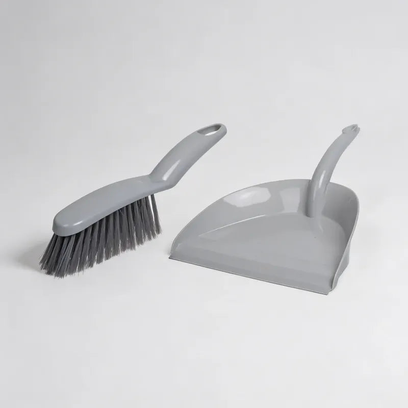 Set De Pala Recogedora De Basura Gris Claro