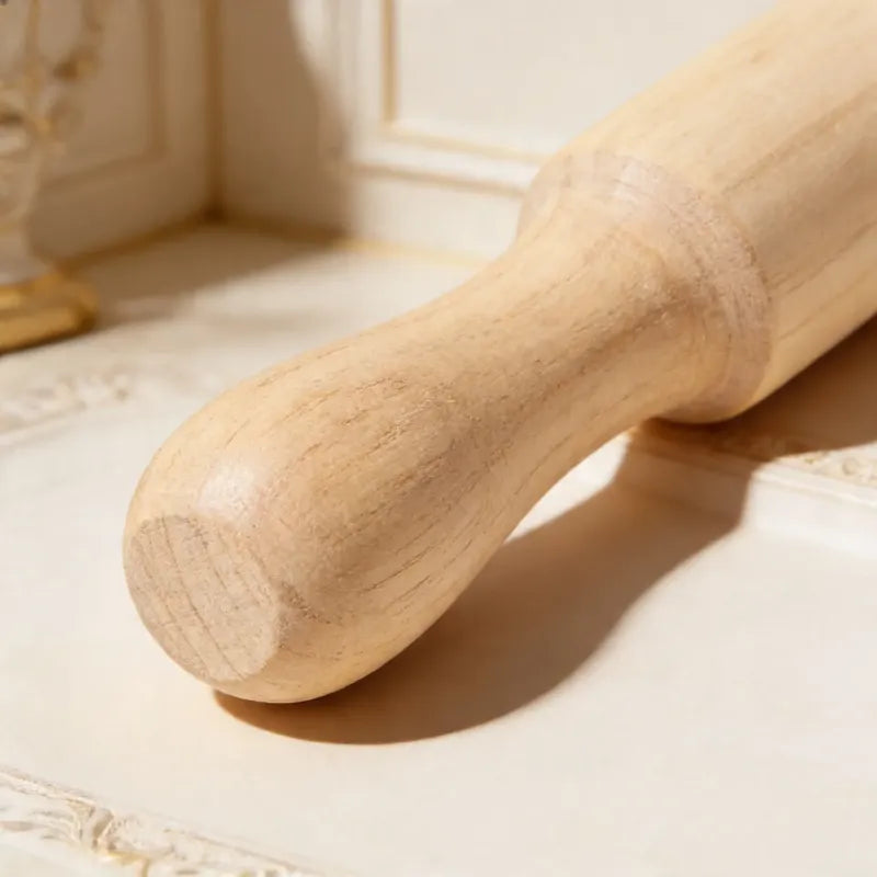 Rodillo De Madera Para Masas De Pizza O Pan 30cm Madera