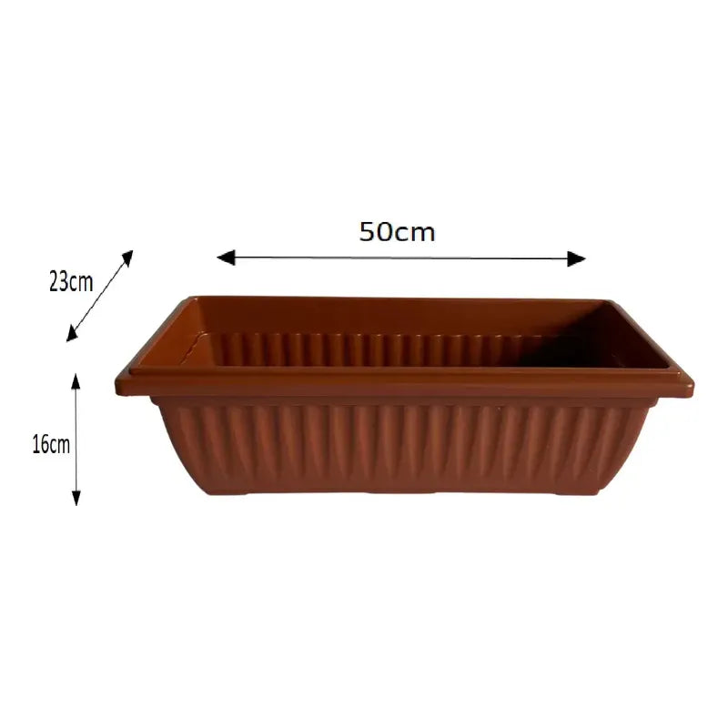 Pack 2 Macetero Tipo Jardinera Colonial. 50cm Bordeo