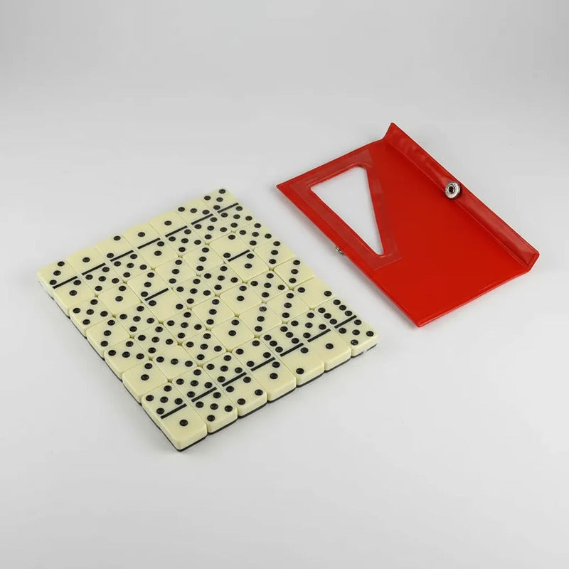 Juego De Seis Dominó Doble Juego De Bloques Clásicos Rojo