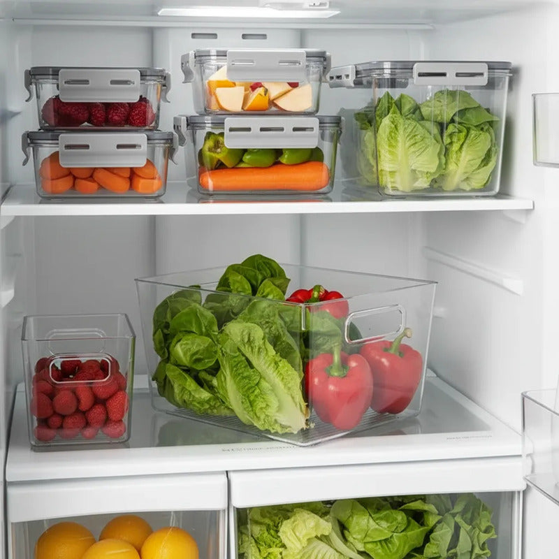 Caja Organizadora Para Refrigerador 13cmx26.5cmx17cm Transparente
