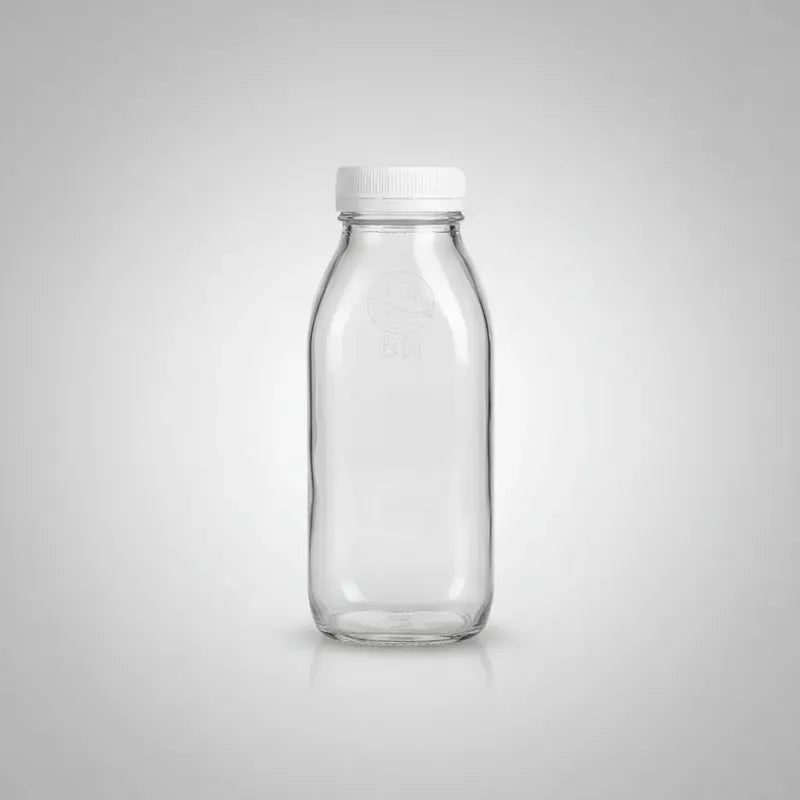Pack 6 Frascos De Vidrio Para Jugos Con Tapa Plástica 500ml Vidrio