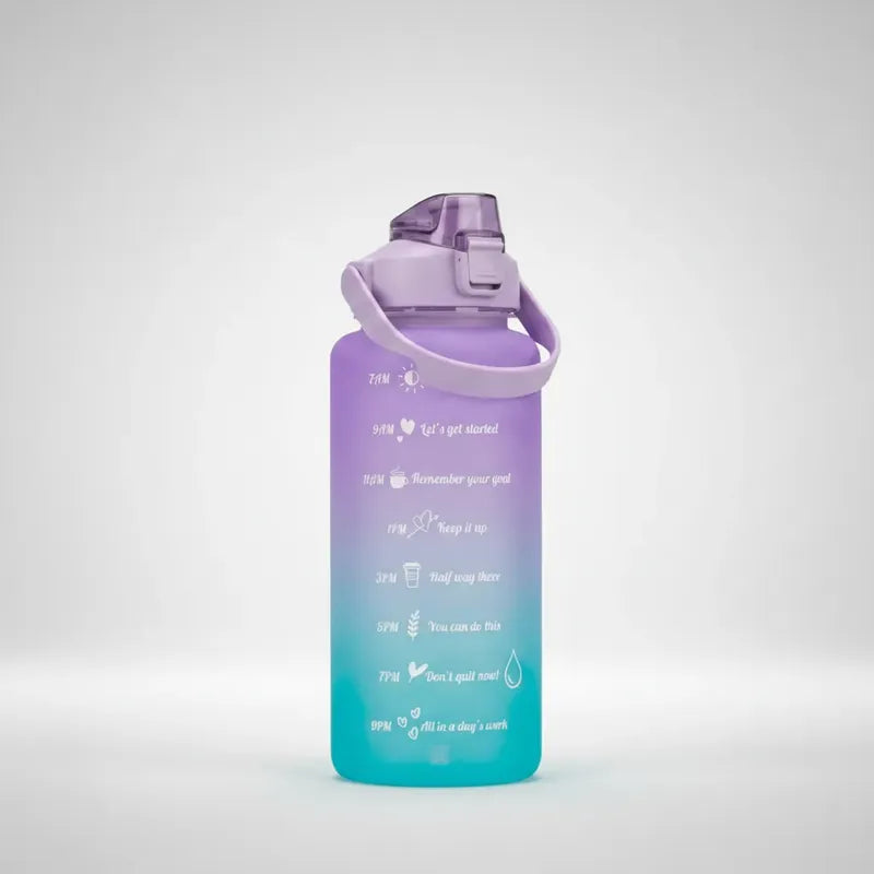 Botella Deportiva Motivacional 2l Para Hidratación Lila