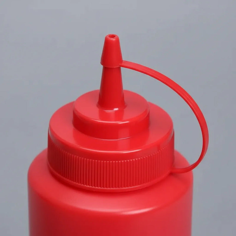 Pack 2 Dispensador Salsas Kétchup Mayonesa Ají 1000ml Rojo-amarillo