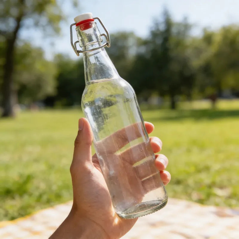 Pack 2 Botellas De Almacenamiento Jugo 1000ml Vidrio
