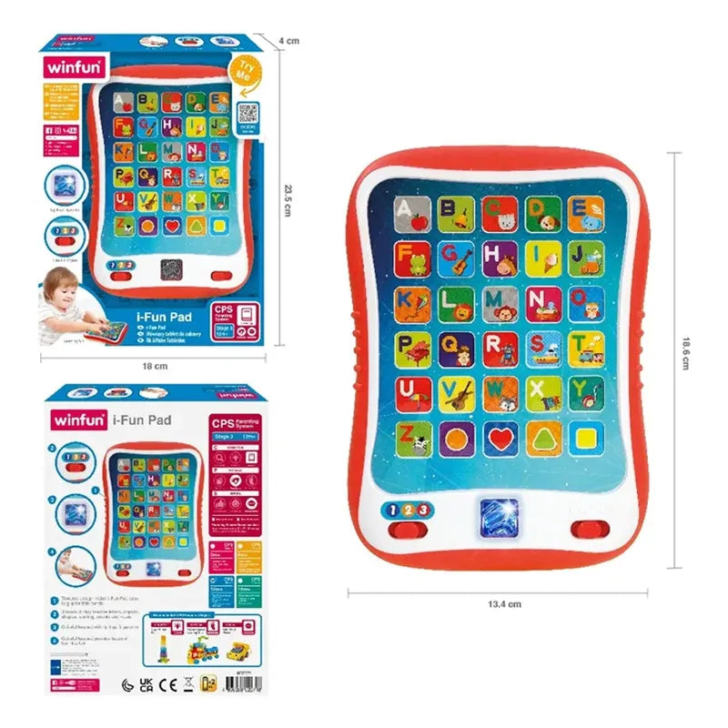 Tablet Interactiva Winfun I-fun Pad Juguete Educativo Niños 4 Actividades