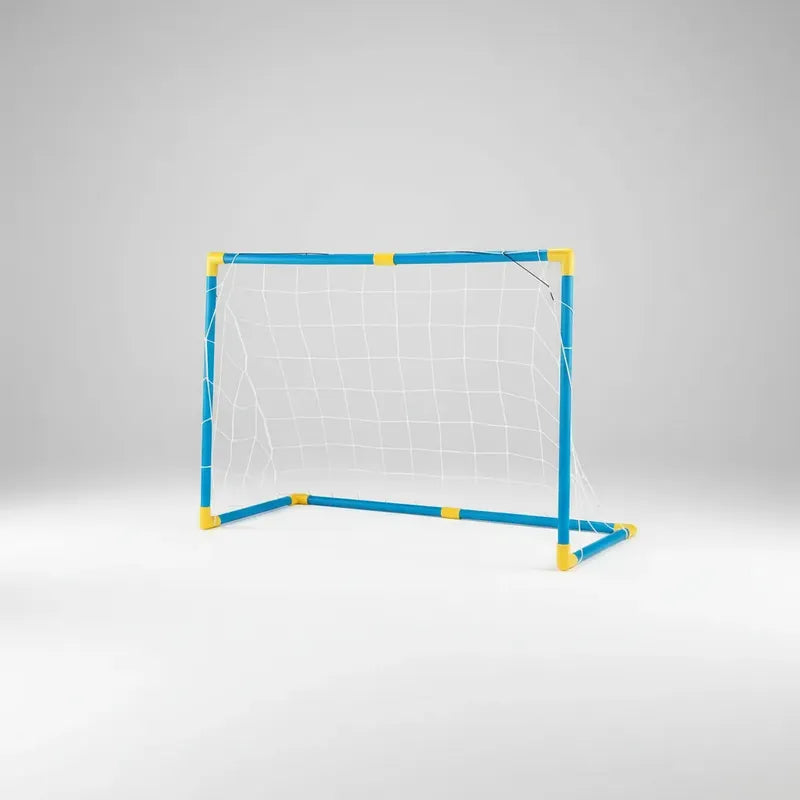 Arco De Fútbol Infantil 120 X 61 X 61 Cm | Portería Con Red Azul