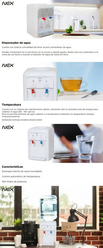 Dispensador De Agua Nex Da-112 20l Corriente Doméstica Fría Y Caliente Blanco