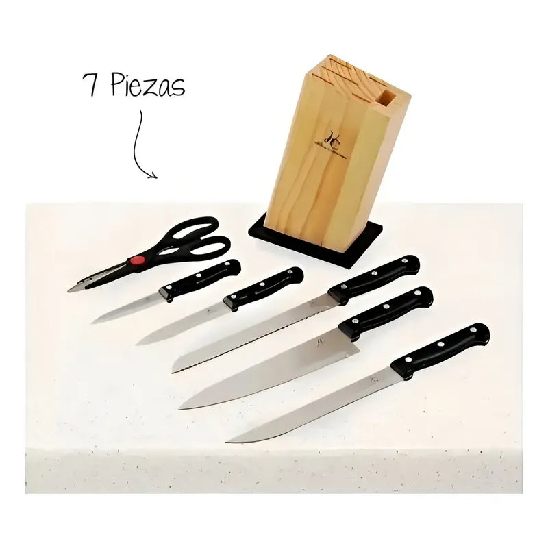 Juego Cuchillos Cocina Set Multipiezas + Color Platiado Platiado