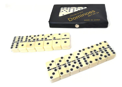 Juego De Dominó De 28 Piezas Con Funda