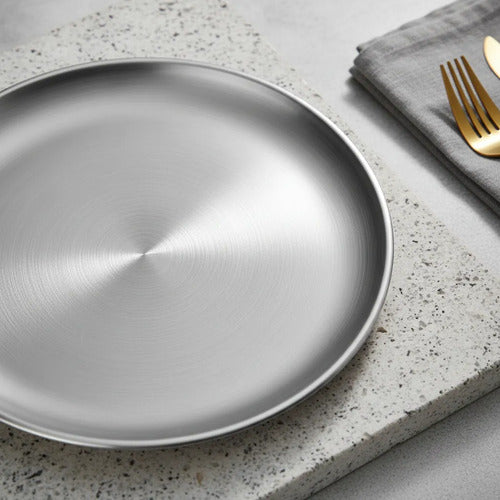 Pack 4 Platos Acero Inoxidable 17cm Cocina Acero Inoxidable Plato
