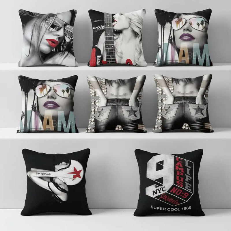 Pack X6 Fundas De Cojines 45x45 Cm, Súper Suaves-fashion Fashion