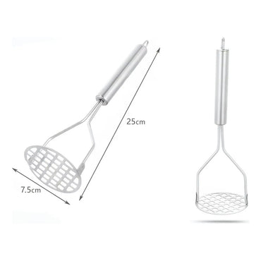 Moledor de Papas Utensilio Triturador Puré 25 Cm Plateado - imagen 2