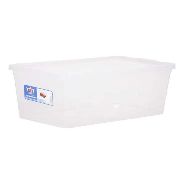 Caja Organizadora 6 Litros Transparente Blanco