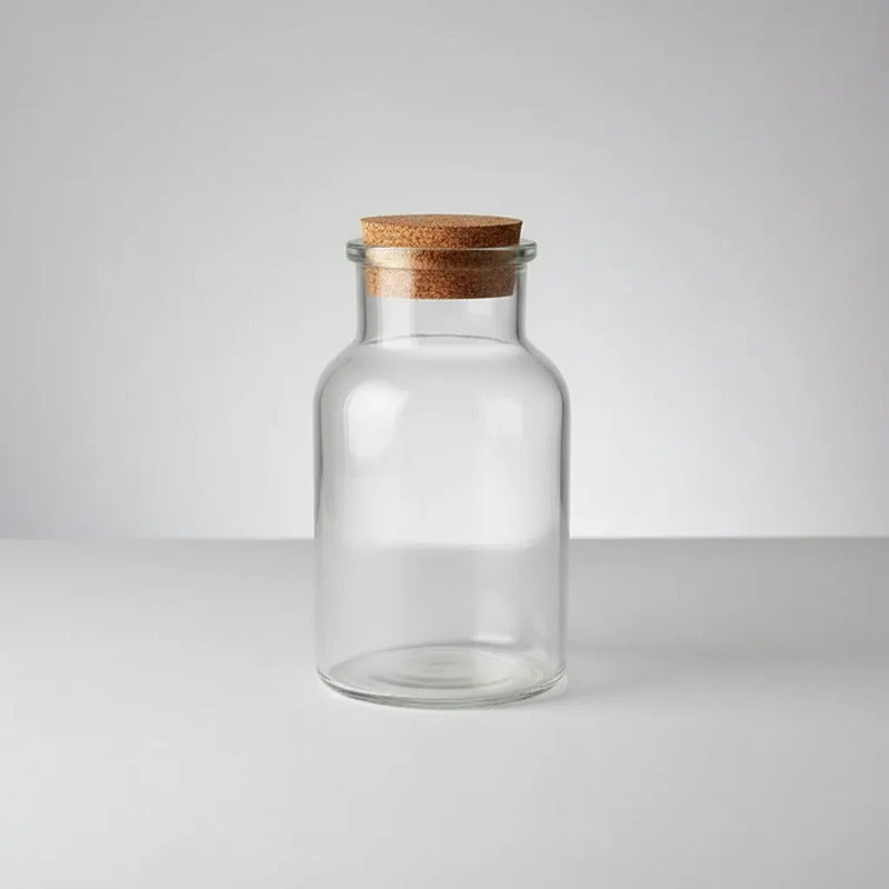 Pak 12 Frascos De Vidrio Con Corcho 150ml Vidrio